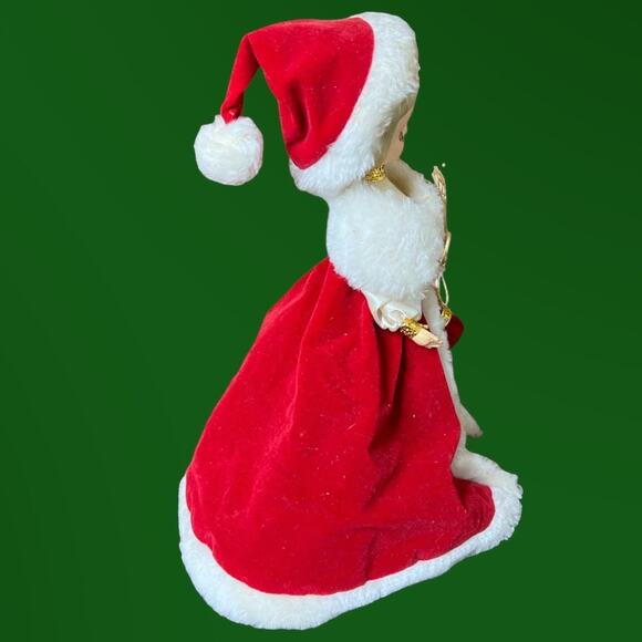 1978 Vintage Bradley Dolls Christmas Holiday Mrs Claus Big Eye Doll Collectible - Picture 2 of 7